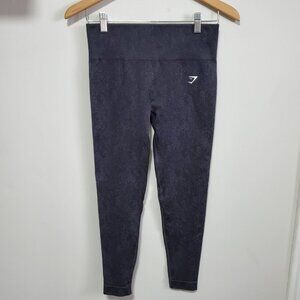 GYMSHARK Adapt Fleck Seamless Tights Leggings Jacquard Dark Grey Women's Large